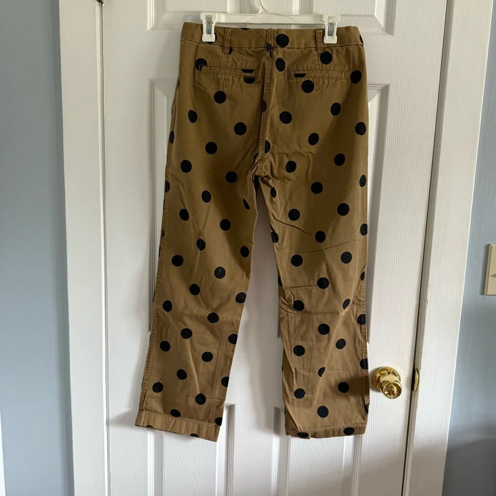 J.Crew Size 6 Chino Polka Dot Tan Khaki Pants - Picture 10 of 10